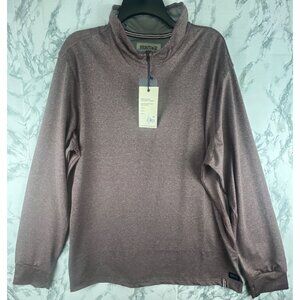 Heritage Report Collection Mens Size XL Burgundy Long Sleeve Pullover 1/4 Zip